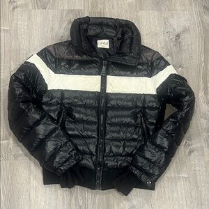 SAM. Black and White Puffer Jacket